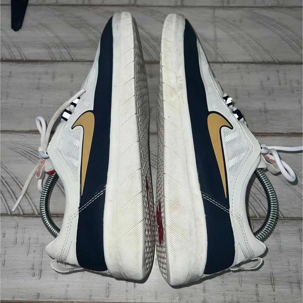 Nike SB Nyjah Men's Size 8 Free 2 Olympic Obsidian Club Gold White BV2078-400